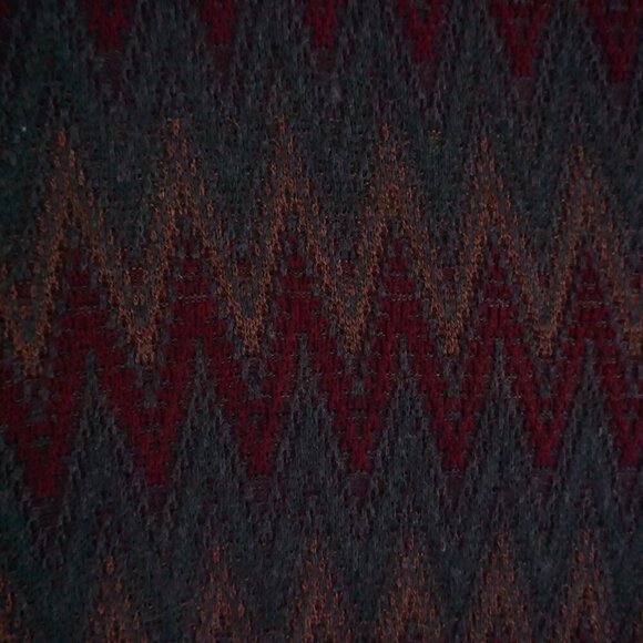 Vintage '80S Van Heusen Gray Maroon Chucky Biggie Cosby V-Neck Knit Sweater XLT - Picture 7 of 9